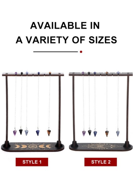 Ahşap Wiccan Kristal Tutucu Ahşap Sarkaçlı Ekran Standı Maden Sarkaçlı Ekran Standı, A (Yurt Dışından) modelleri