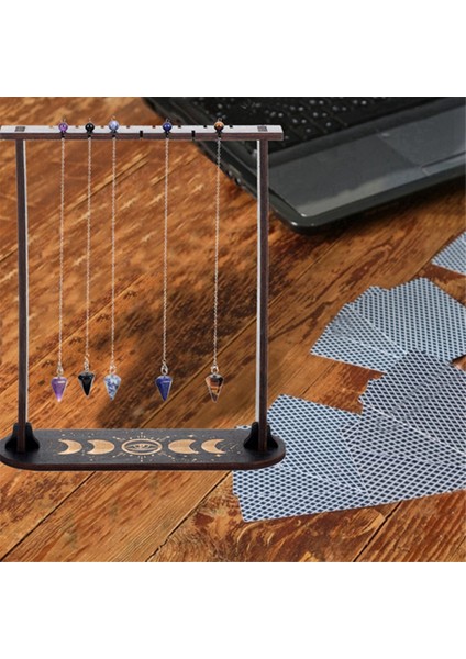 Ahşap Wiccan Kristal Tutucu Ahşap Sarkaçlı Ekran Standı Maden Sarkaçlı Ekran Standı, A (Yurt Dışından) fırsatları