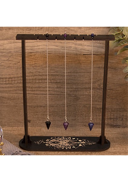 Ahşap Wiccan Kristal Tutucu Ahşap Sarkaçlı Ekran Standı Maden Sarkaçlı Ekran Standı, A (Yurt Dışından) indirimleri
