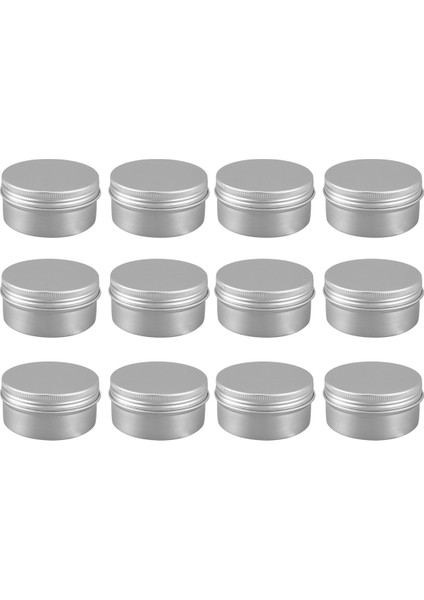 24 Paket 80 ml Teneke Konteynerler Çay Alüminyum Kutu Yuvarlak Metal Dudak Balsamı Balsamı Saklama Kutusu Kavanoz Konteynerleri Vidalı Kapaklı (Yurt Dışından)