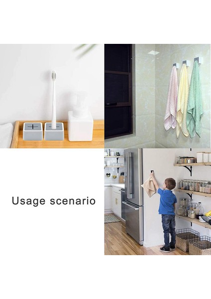 Banyo Için Havluluk - Kendinden Yapışkanlı Mutfak Havlu Askısı Kavrayıcı, Duvara Monte Bulaşık Havlu Kancaları, 6'lı Paket Siyah (Yurt Dışından)
