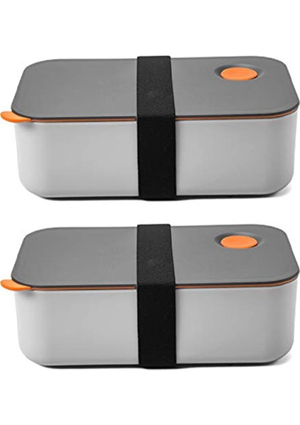 2x Öğle Yemeği Kutusu 1000ML, 2 Bölmeli, Çevre Dostu Bpa Içermeyen Bento Kutusu, Hermetik Yiyecek Kutusu, (Turuncu) (Yurt Dışından) fiyatları