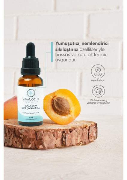Soğuk Sıkım Kayısı Çekirdeği Yağı 30ML
