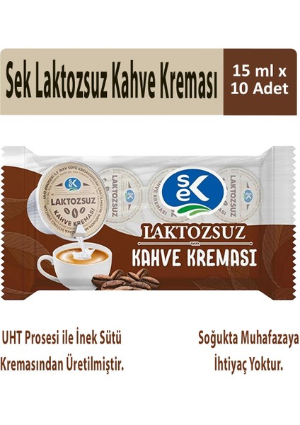 Laktozsuz Kahve Kreması 15 ml x 10 Adet