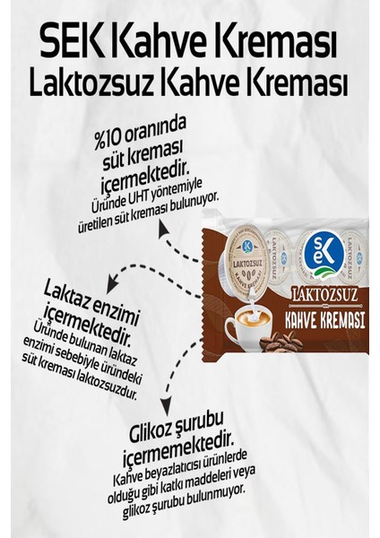 Laktozsuz Kahve Kreması 15 ml x 10 Adet