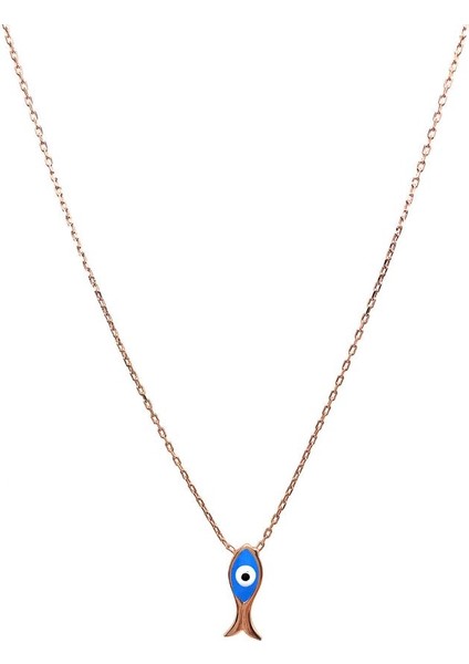 925 Ayar Trend Minimal Balık Gümüş Kolye SK0916