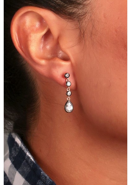 925 Ayar Gümüş Taşlı Küpe SKU1050