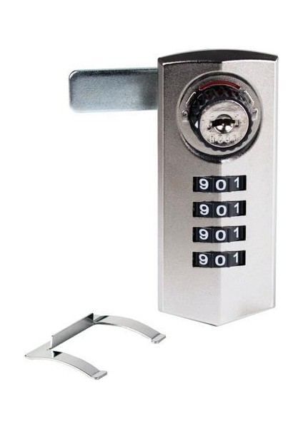 Şifreli Mandallı Dolap Kapak Kiliti Nikel İki Fonksiyonlu M238