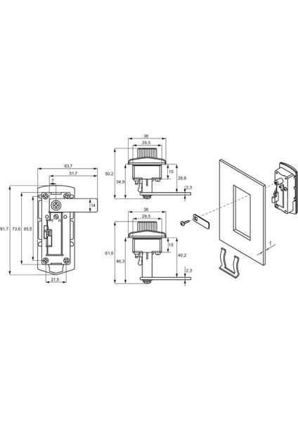 Şifreli Mandallı Dolap Kapak Kiliti Nikel İki Fonksiyonlu M238 modelleri