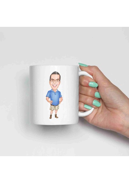 Erkeklere Özel Karikatürlü Kupa Bardak