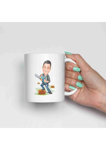 Erkeklere Özel Karikatürlü Kupa Bardak