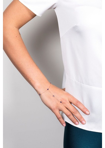 925 Ayar Rose Kaplamalı Laci Mineli Nazar Göz Gümüş Şahmeran fiyatları