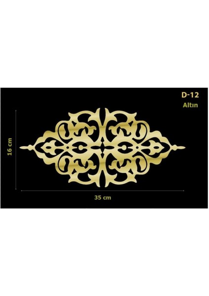 Dekoratif Gold Ayna Pleksi Mobilya Süsü