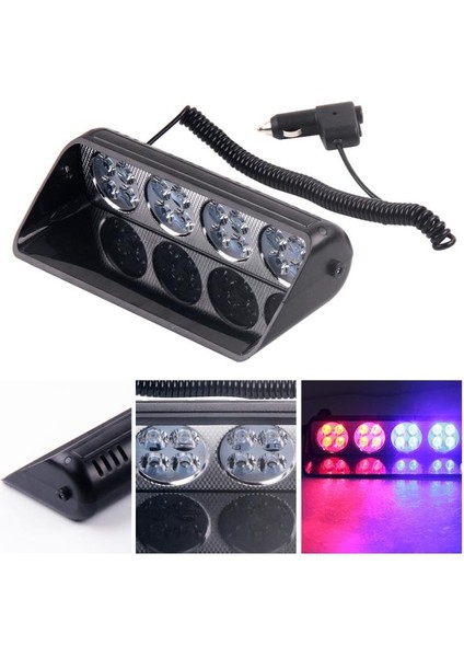 Cam Içi Çakar Lamba Uzaktan Kumandalı 16 LED 24W 12V Kırmızı-Mavi / LAPA520