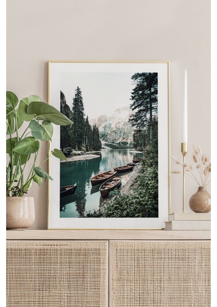Tek Parça Ahşap Çerçeveli Poster Tablo