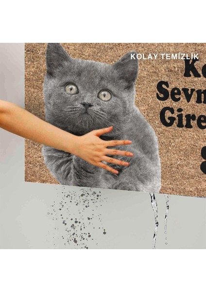 Kedi Köpek Komik Tasarımlı Dekoratif Kapı Önü Paspas, Dış Mekan/ev Içi/banyo/mutfak/yatak Odası/giriş Paspasları
