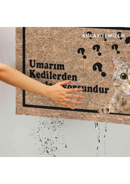 Kedi Köpek Komik Tasarımlı Dekoratif Kapı Önü Paspas, Dış Mekan/ev Içi/banyo/mutfak/yatak Odası/giriş Paspasları