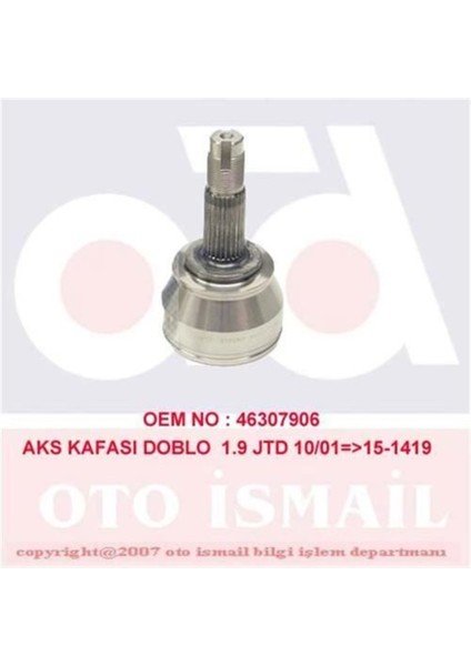 607-419 607-419 Aks Kafası Dış Abssız Albea 03- Doblo 03- 1.3 Jtd 1.9 Jtd