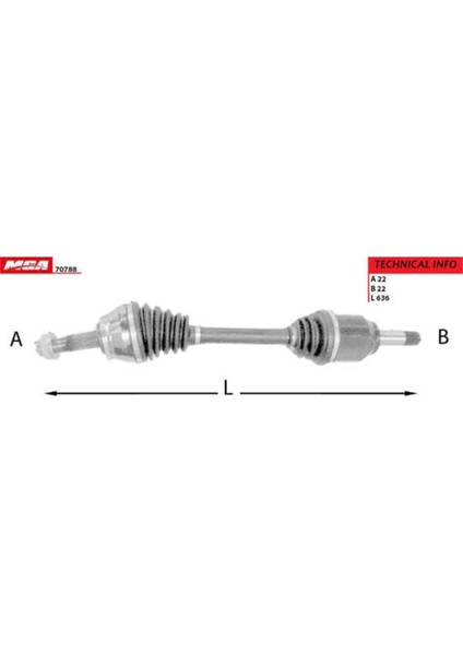 70788 70788 Aks Sol Doblo 06- 1.4 Komple