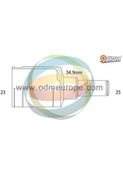OP-3-5034 OP-3-5034 Aks Kafası Corsa D Iç Sol 25×35×23