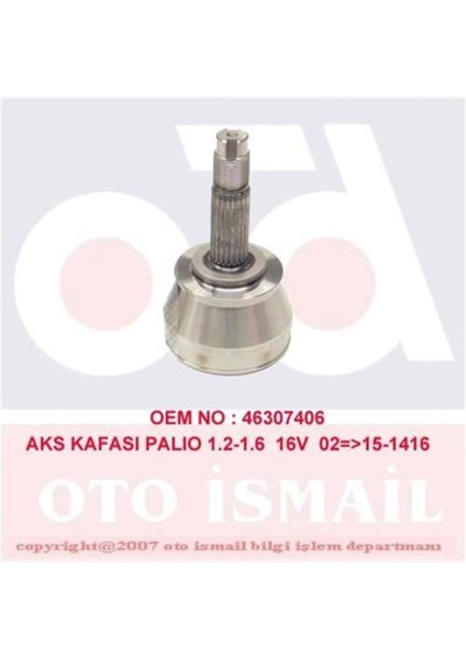 607-416 607-416 Aks Kafası Dış Palio Albea 02- 1.2 1.6 16V