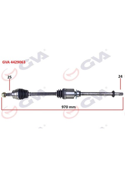4429063 4429063 Komple Aks Sağ Milli Doblo 1.3 Multıjet 10 970MM
