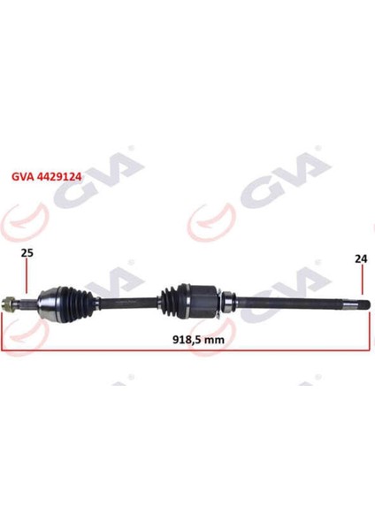 4429124 4429124 Komple Aks Sağ Fiorino-Bipper-Nemo 1.3 Mjt M/t Euro5 13- Iç Aks Kafalı