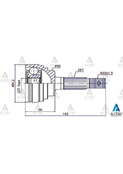 1760 1760 Aks Kafası Dış Corolla 88-02 1.3-1.6 26X56X23