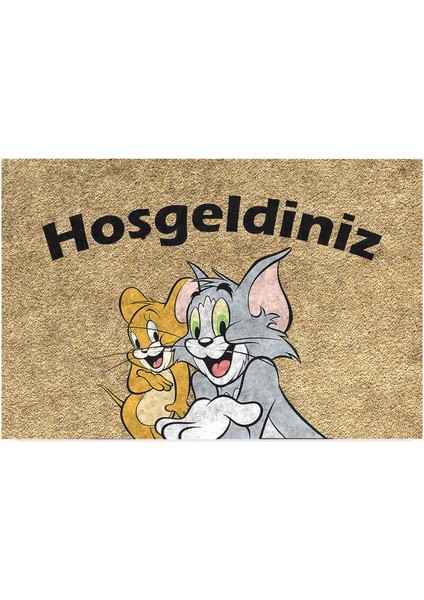 Kedi Köpek Komik Tasarımlı Dekoratif Kapı Önü Paspas, Dış Mekan/ev Içi/banyo/mutfak/yatak Odası/giriş Paspasları