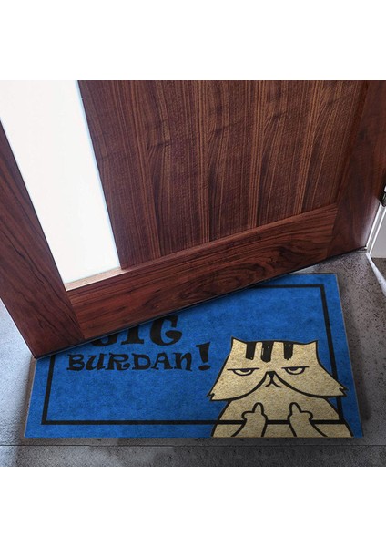 Kedi Köpek Komik Tasarımlı Dekoratif Kapı Önü Paspas, Dış Mekan/ev Içi/banyo/mutfak/yatak Odası/giriş Paspasları