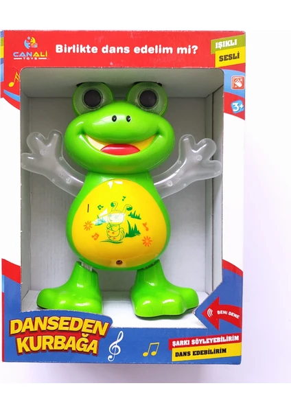 Can Ali Toys Dansçı Kurbağa Işıklı Müzikli Hareketli Dans Eden Kurbağa