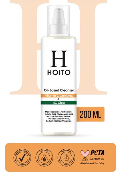 Oil Based Cleanser Vitamin C Complex & 4 C Cica - Yağ Bazlı Cilt ve Makyaj Temizleyici 200ML