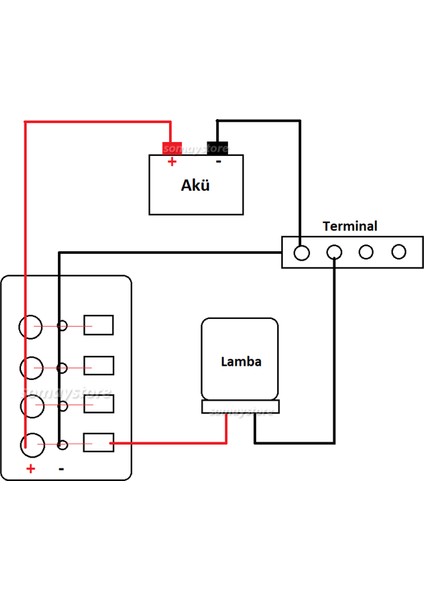 Marine 6 lı Switch Yatay Panel 12-24v Kontrol Paneli 80X170mm