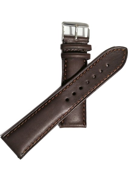 Bombeli Kahverengi Dana Deri 22 mm Kahverengi Saat Kordonu