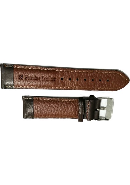 Bombeli Kahverengi Dana Deri 22 mm Kahverengi Saat Kordonu modelleri