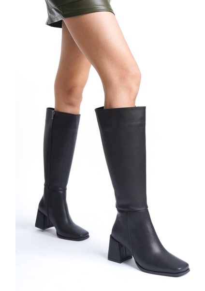 Kadın Günlük Fermuarlı Klasik Çizme UN001-0122/SYH Cilt/37