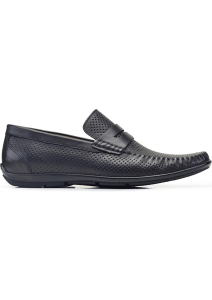 Siyah Yazlık Loafer Erkek Ayakkabı -32051-