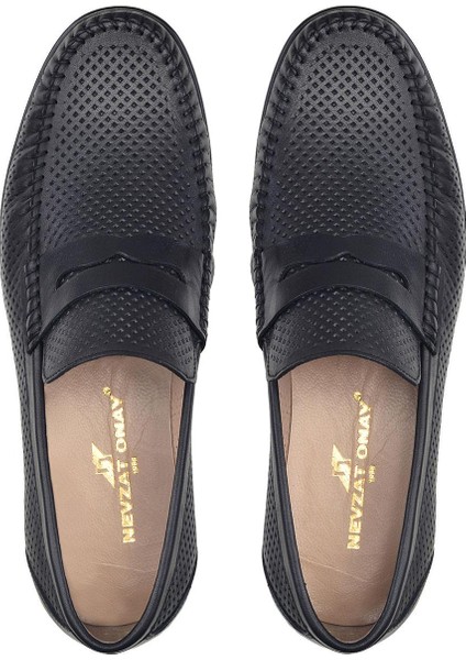 Siyah Yazlık Loafer Erkek Ayakkabı -32051-
