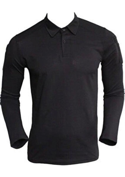 Tactical T-Shirt Uzun Kol Siyah