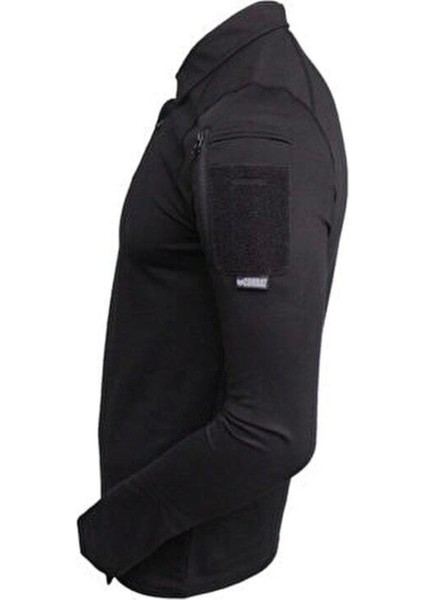 Tactical T-Shirt Uzun Kol Siyah