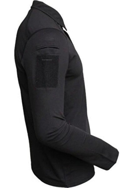 Tactical T-Shirt Uzun Kol Siyah