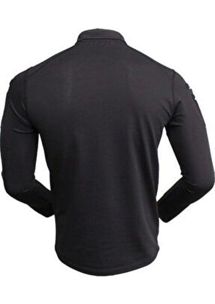 Tactical T-Shirt Uzun Kol Siyah