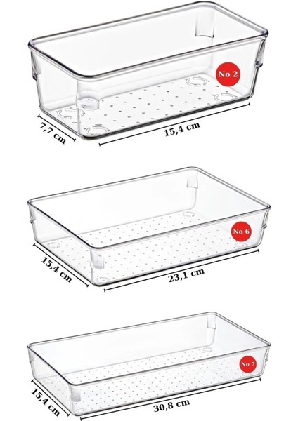 NY Home 3 Parça Çekmece Içi Punto Drawer Düzenleyici