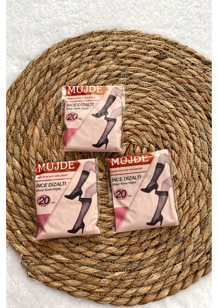 Ince Diz Altı Çorap 3'Lü