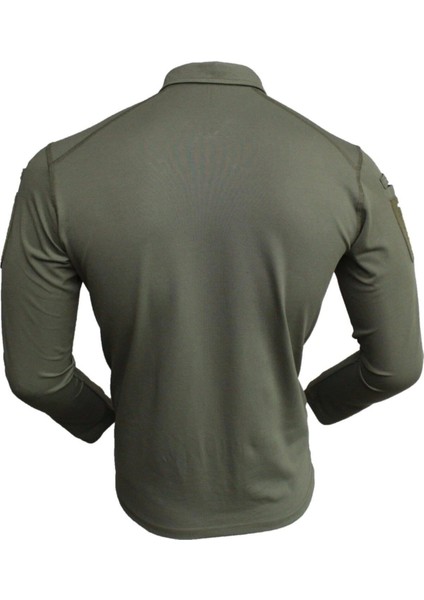 Tactical T-Shirt Uzun Kol Haki