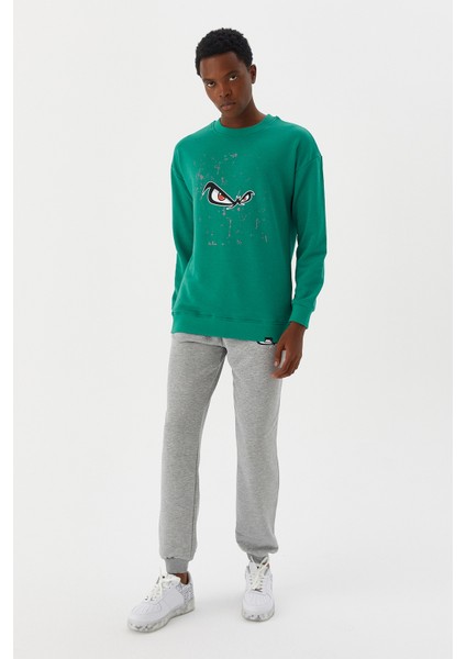 Erkek Sweatshirt Yeşil M500235