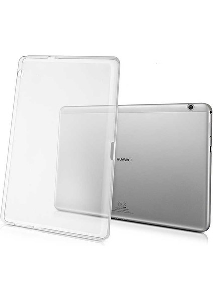 Huawei T5 10 Inç Kılıf Şeffaf Silikon Zipax-Tablet Seffaf