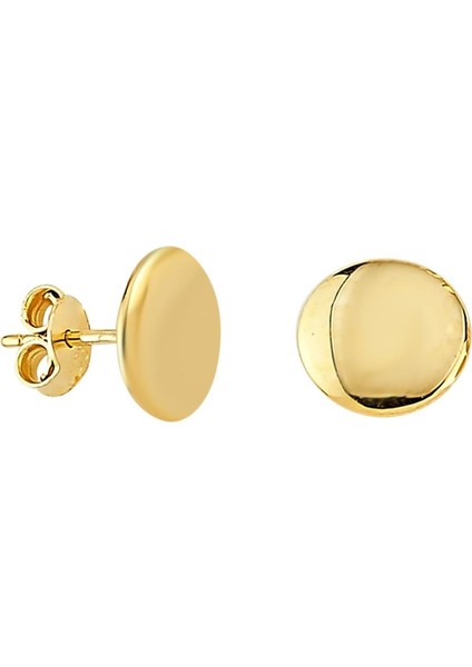 14 Ayar Altın Sade Oval Küpe fiyatları