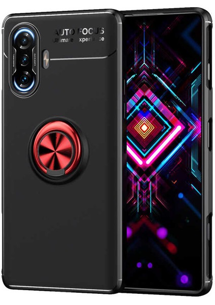 Xiaomi Redmi K40 Gaming Kılıf Ravel Yüzüklü Standlı Silikon Kapak