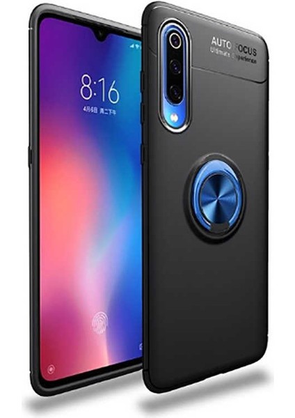 Xiaomi Mi A3 Kılıf Ravel Yüzüklü Standlı Silikon Kapak